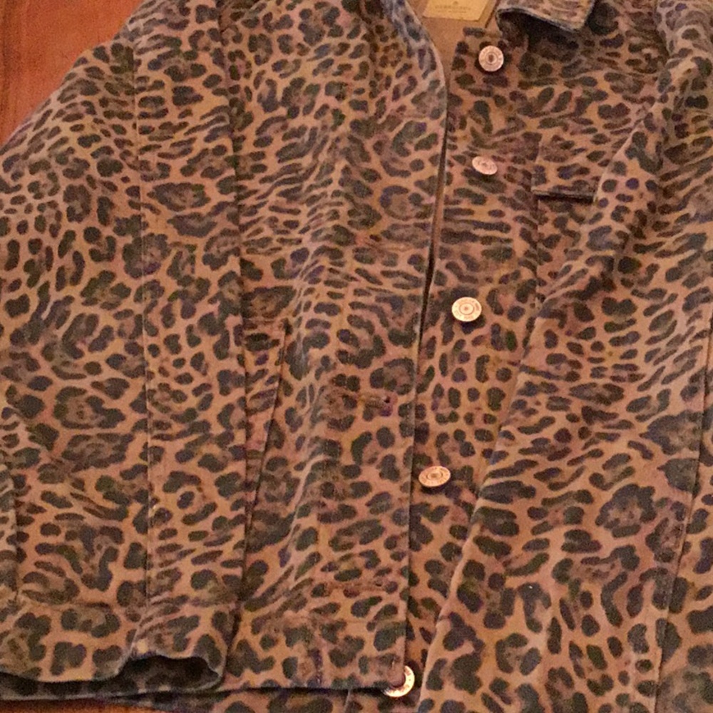 GAP Leopard Print Oversized Jacket - Brown & Black - Picture 3 of 3